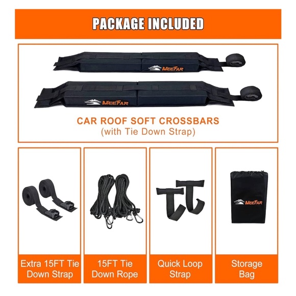 MeeFar Universal Car Soft Roof Rack - Picture 2 of 5